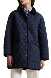 Polo Ralph Lauren Corduroy Collar Quilted Front Pockets Jacket In Blue