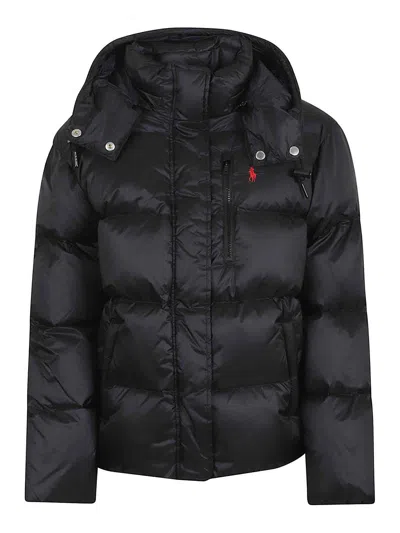 Polo Ralph Lauren Water-repellent Quilted Down Jacket With Detachable Hood Clothing In Black