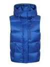 Polo Ralph Lauren Quilted Down Vest With Hooded Puffer Style In Blue