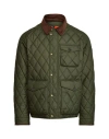 Polo Ralph Lauren Quilted Straight Hem Jacket In Green