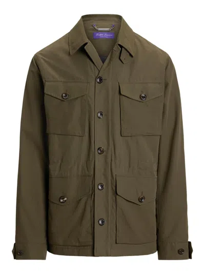 Polo Ralph Lauren Water-resistant Cotton-blend Twill Jacket In Green