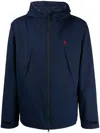 Polo Ralph Lauren Navy Lightweight Hooded Jacket In Blue