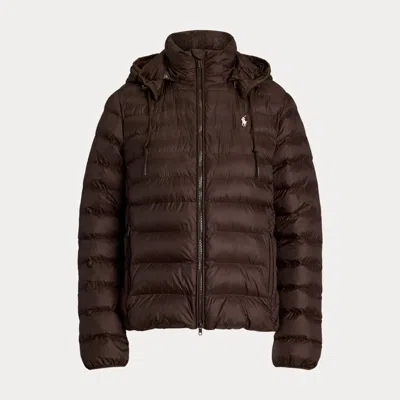 Polo Ralph Lauren Water-resistant Packable Hooded Jacket In Brown