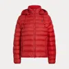 Polo Ralph Lauren Water-resistant Packable Hooded Jacket In Red