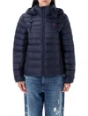 Polo Ralph Lauren Water-resistant Packable Puff Hooded Jacket In Blue
