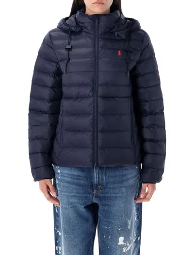 Polo Ralph Lauren Water-resistant Packable Puff Hooded Jacket In Blue