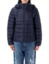 Polo Ralph Lauren Water-resistant Packable Puff Hooded Jacket In Blue