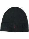 Polo Ralph Lauren Wool Beanie Hats Grey In Black