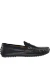 Polo Ralph Lauren Wes Smooth Pull Up Leather Loafers In Black