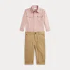 Polo Ralph Lauren Western Shirt & Herringbone Pant Set In Striped Diamond Dobb