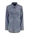 Polo Ralph Lauren Western Shirt In Irregular Denim