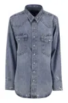 Polo Ralph Lauren Western Shirt In Irregular Denim