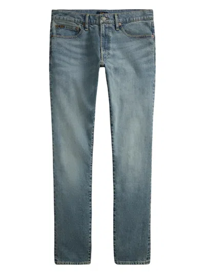 Polo Ralph Lauren Whiskering Detailing Jeans In Blue