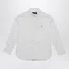 Polo Ralph Lauren Cotton Jersey Button Down Shirt In White