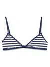Polo Ralph Lauren White And Blue Striped Bikini Top