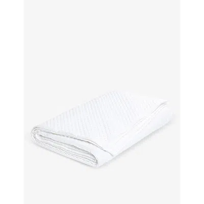 Polo Ralph Lauren Ralph Lauren Home White Argyle Quilted-design Organic Cotton-blend Bedcover 275cm X 235cm