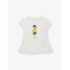 Polo Ralph Lauren White T-shirt For Baby Girl With Polo Bear In Paper White