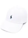 Polo Ralph Lauren White Baseball Cap With Horsebit Embroidery In Cotton Man