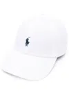 POLO RALPH LAUREN WHITE BASEBALL CAP WITH HORSEBIT EMBROIDERY IN COTTON MAN