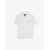 Polo Ralph Lauren White Boys' Pocket Logo-embroidered Cotton-blend Polo Shirt In White