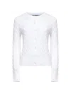 Polo Ralph Lauren White Cable-knit Cotton Crewneck Cardigan In White