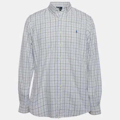 Pre-owned Polo Ralph Lauren White Check Cotton Long Sleeves Shirt Xl