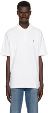 Polo Ralph Lauren Icon Logo Slim Fit Pique Polo In White
