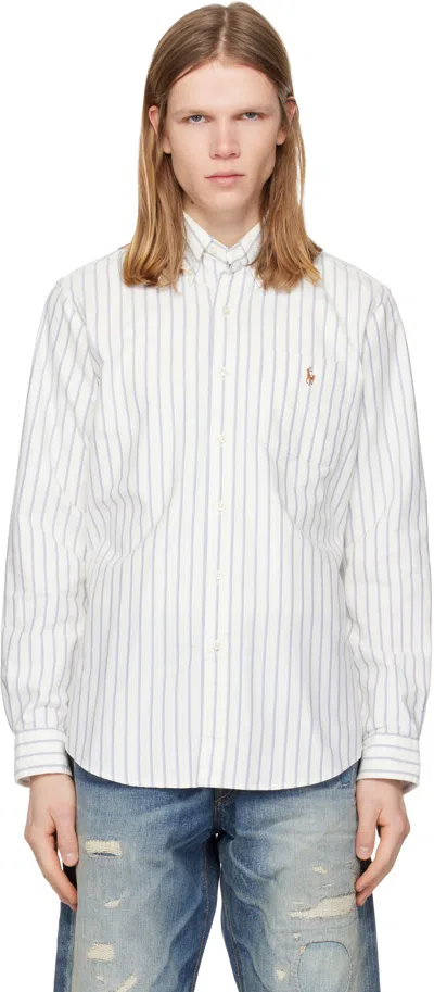 Polo Ralph Lauren White Classic Oxford Long Sleeve Sport Shirt