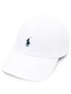POLO RALPH LAUREN WHITE COTTON BASEBALL CAP