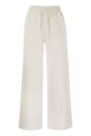 Polo Ralph Lauren White Cotton Blend Joggers In White