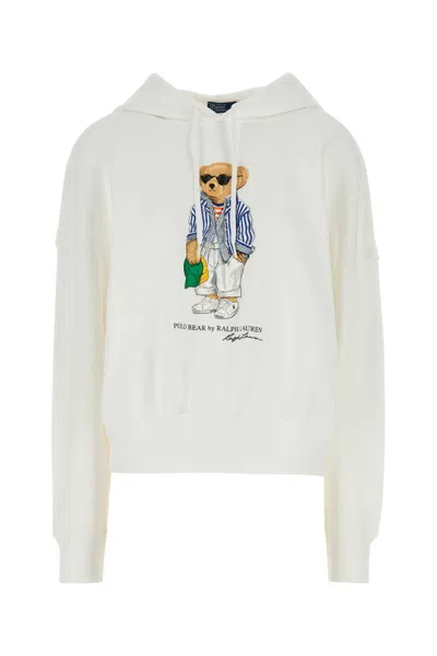 Polo Ralph Lauren White Cotton Blend Sweatshirt