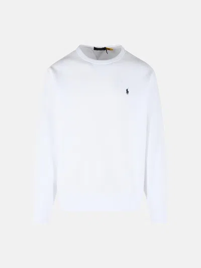 Polo Ralph Lauren White Cotton Blend Sweatshirt