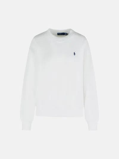 Polo Ralph Lauren White Cotton Blend Sweatshirt