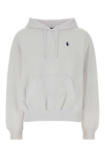 Polo Ralph Lauren White Cotton Blend Sweatshirt