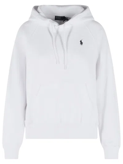 Polo Ralph Lauren White Cotton Blend Sweatshirt