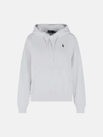Polo Ralph Lauren White Cotton Blend Sweatshirt In Gray