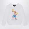 Polo Ralph Lauren White Cotton Blend Sweatshirt With Print