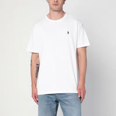 Polo Ralph Lauren Embroidered Crew-neck Short-sleeve T-shirt In White