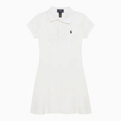 Polo Ralph Lauren Kids' White Cotton Dress With Logo