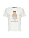 Polo Ralph Lauren Ivory Cotton Jersey T-shirt With Iconic Embroidered Polo Bear In White