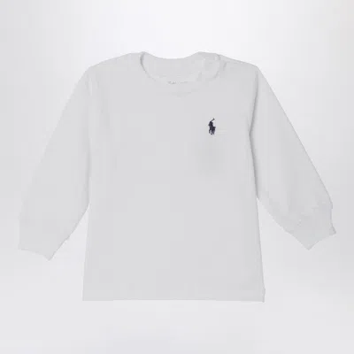 POLO RALPH LAUREN WHITE COTTON JERSEY WITH LOGO