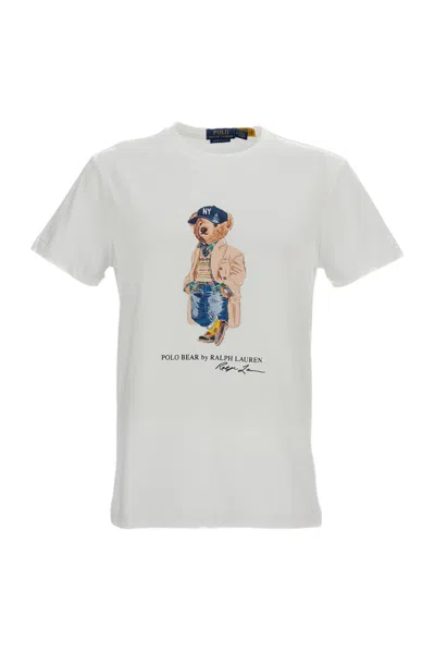Polo Ralph Lauren Logo-print Cotton-jersey T-shirt In White
