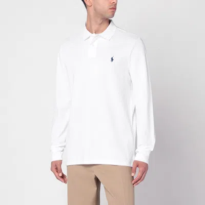 Polo Ralph Lauren White Polo With Classic Collar And Embroidered Pony Logo On The Front In Cotton Man