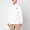 Polo Ralph Lauren Pony Embroidered Long-sleeved Polo Shirt In White