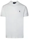 Polo Ralph Lauren White Fitted Polo Shirt With Logo In Cotton Man In White