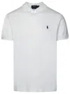 Polo Ralph Lauren White Fitted Polo Shirt With Logo In Cotton Man In White