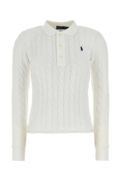 Polo Ralph Lauren White Cotton Polo Shirt In Neutral