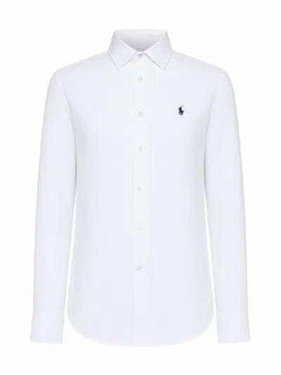 Polo Ralph Lauren White Cotton Pony Embroidered Slim-fit Shirt