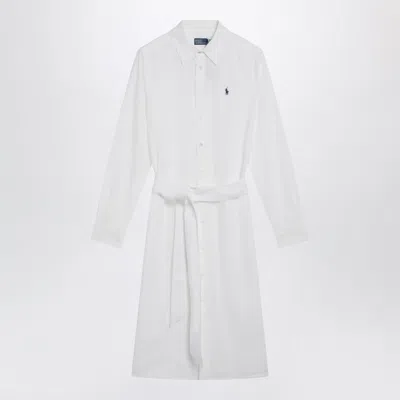 Polo Ralph Lauren White Cotton Shirt Dress