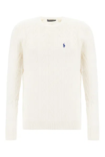 Polo Ralph Lauren White Cotton Sweater